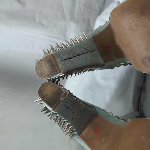 Jeffrey Campbell denim Lita spike shoes size 7.5M - Picture 12 of 13